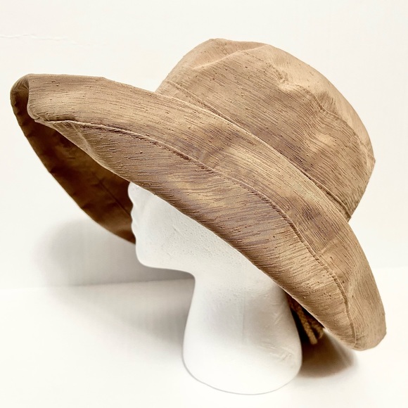 Scala Bucket hat 100 percent polyester dark tan - Picture 2 of 11